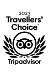 Logo Tripadvisor Travellers’ Choice 2023 assegnato al villaggio Lido di Pomposa per l’eccellenza nell’ospitalità